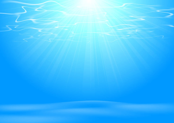 under water light blue. vector illustration.  - Vector, Image