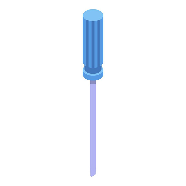 Repair screwdriver icon, isometric style - Διάνυσμα, εικόνα
