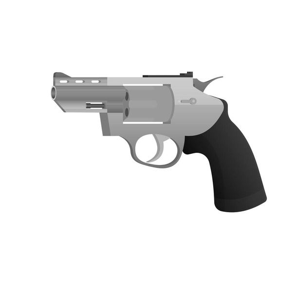 Gun. Weapons, vector illustration. Revolver - Wektor, obraz