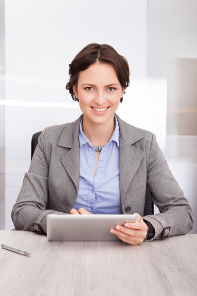 Businesswoman Holding Digital Tablet - Фото, изображение
