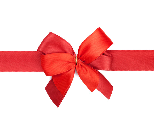 Valentine's Day red bow and ribbon - Foto, Imagen