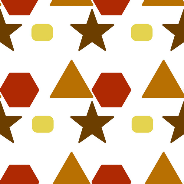 Textura abstraktní geometrické červené hnědé žluté bezešvé vzor pozadí.  - Fotografie, Obrázek
