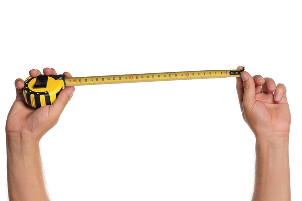 Hand with tape measure - Photo, Image