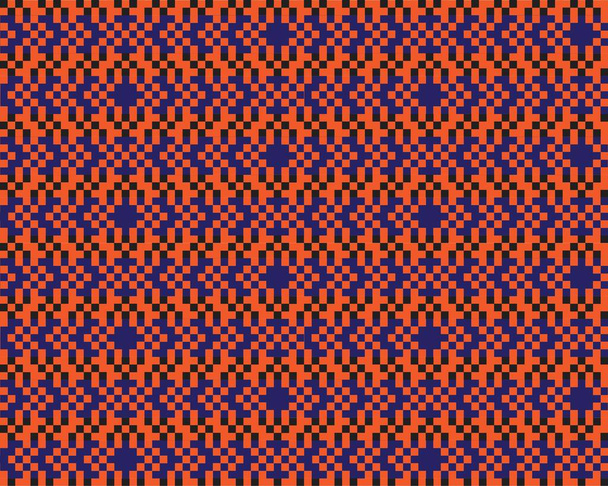 Narancssárga karácsonyi vásár szigetmintás háttér divat textil, kötött és grafika - Vektor, kép