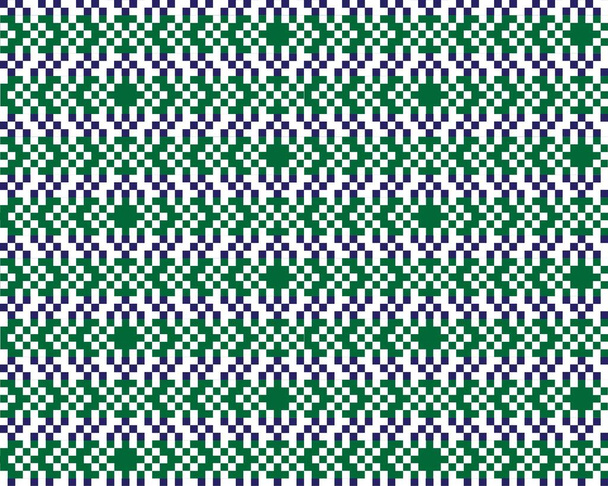Зелений різдвяний ярмарок острівний візерунок для модного текстилю, трикотажу та графіки
 - Вектор, зображення