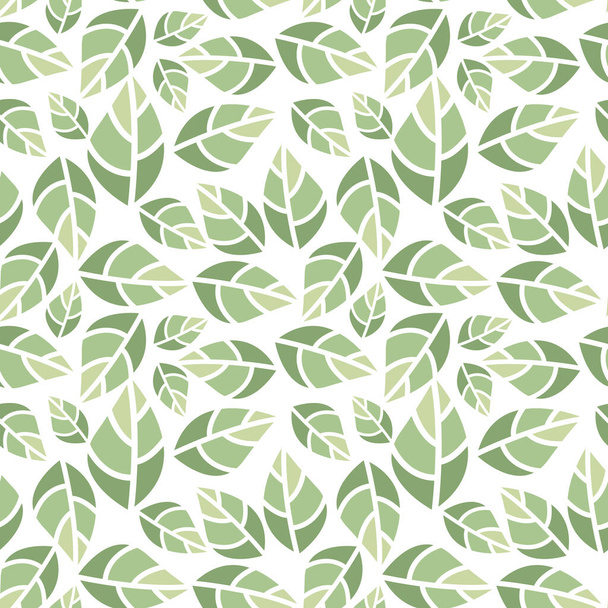 Vector Illustration leaf. Seamless pattern with leaves. Nature background - Vektör, Görsel