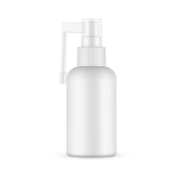  Spray aerosol for throat mockup, front view, isolated on white background. Vector illustration - Διάνυσμα, εικόνα