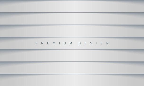 Abstract modern design silver background with realistic paper stripes - Vector, Image