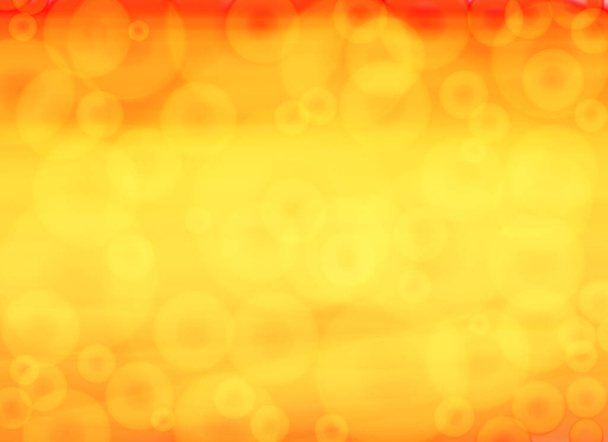 Żółty okrąg Bokeh z biorąc żarówkę na pomarańczowym jasnym tle - Zdjęcie, obraz