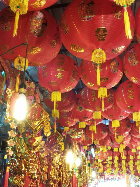 Lanternas chinesas durante
 - Foto, Imagem