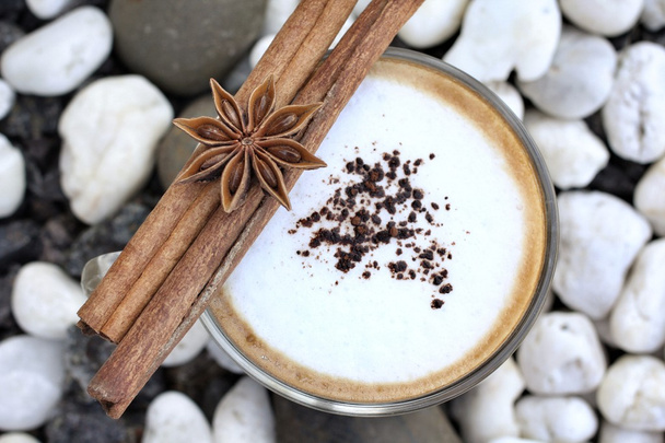fincan sıcak cappuccino ile - Fotoğraf, Görsel