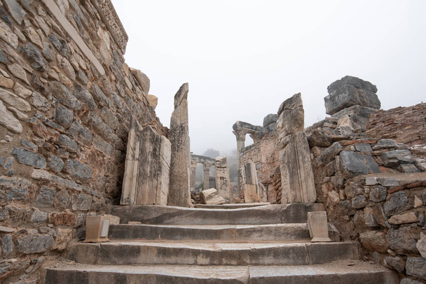 Ephesus, Selcuk Izmir, Turkey - The ancient city of Efes. The UNESCO World Heritage site was is an ancient Roman building on the coast of Ionia. Most visited ancient city in Turkey - Photo, Image