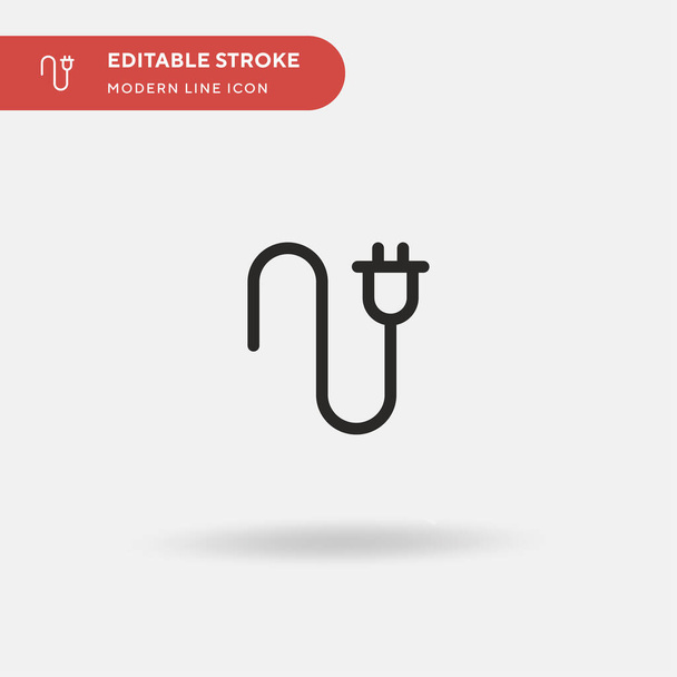 Plugs Simple vector icon. Illustration symbol design template for web mobile UI element. Perfect color modern pictogram on editable stroke. Plugs icons for your business project - Vector, Image
