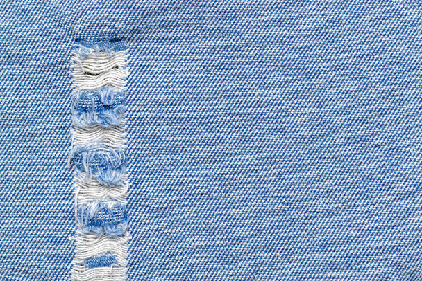 Texture blu di jeans. Tessuto denim indaco con spazio copia per sfondo tessile vintage. Modello di moda materiale cotone. - Foto, immagini
