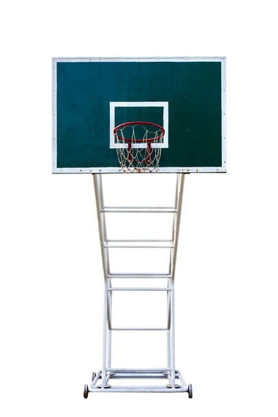 basketbal bord in op witte achtergrond - Foto, afbeelding