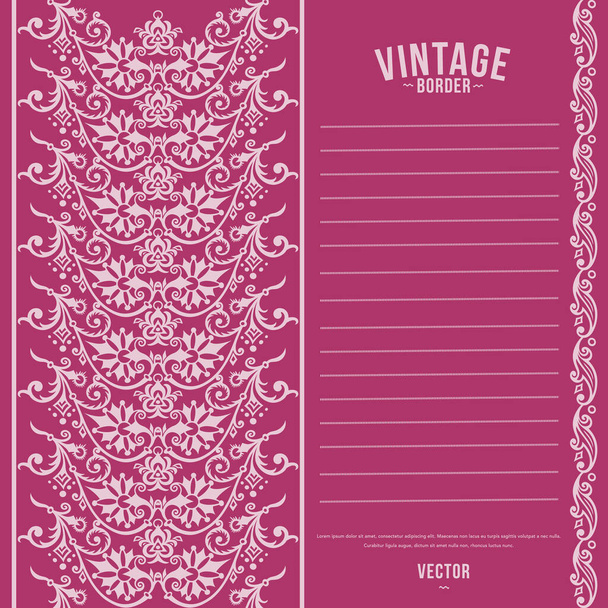 Naturaleza ornamental vectorial frontera vintage
 - Vector, imagen