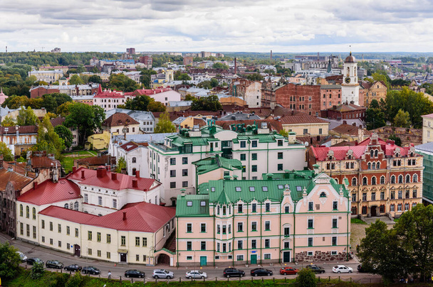 Viipurin kaupunki, Venäjä - 21. syyskuuta 2019: Viipurin kaupunkikuva. Kaunis ilmakuva Viipurista - Valokuva, kuva