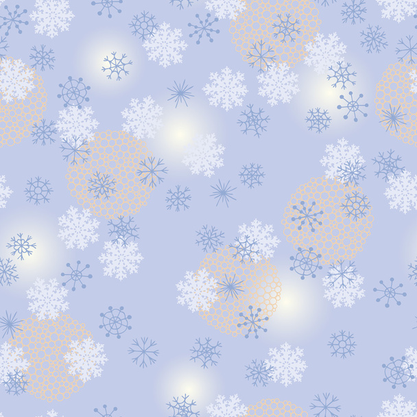 Синяя бесшовная снежинка
 - Вектор,изображение