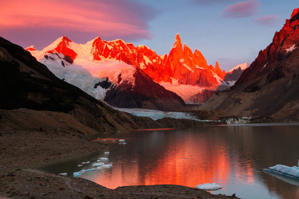 Cerro Torre peak, Los Glaciares National Park, El Chalten, Patagonia, Argentina - Photo, Image