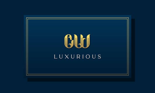 Vintage Royal Initial Letter CW Logo. Dieses Logo mit luxuriöser Schrift in der kreativen Weise.Es eignet sich für Royalty, Boutique, Hotel, Heraldic, Mode und Schmuck. - Vektor, Bild