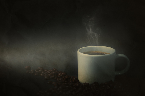 Kahve fincanı ve fasulye - Fotoğraf, Görsel