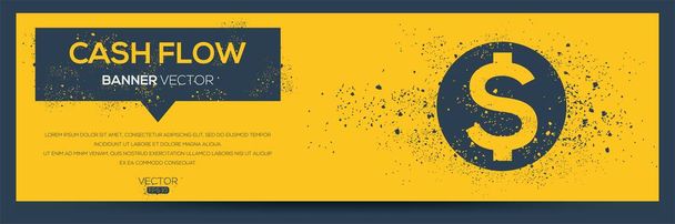 Kreatives (Cashflow) Banner-Wort mit Icon, Vektorillustration. - Vektor, Bild