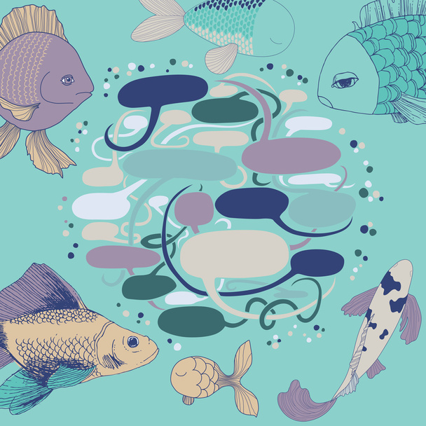 Talking Fishes - Вектор,изображение