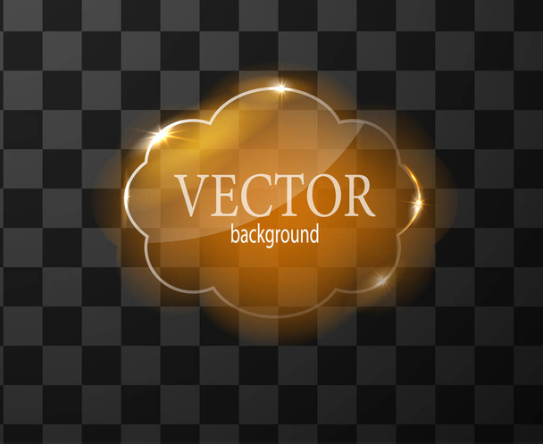 Glass vector button plane. Easy editable background - Vektor, Bild