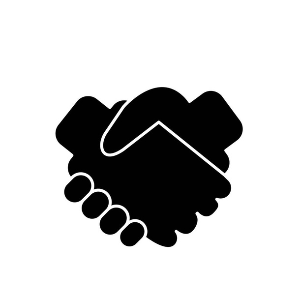 Иллюстрация Векторная графика иконки рукопожатия шаблон, пригодный для бизнесмена, дружба, сотрудничество и т.д.
. - Вектор,изображение