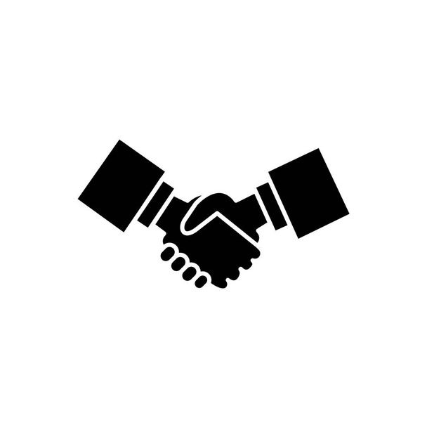 Иллюстрация Векторная графика иконки рукопожатия шаблон, пригодный для бизнесмена, дружба, сотрудничество и т.д.
. - Вектор,изображение