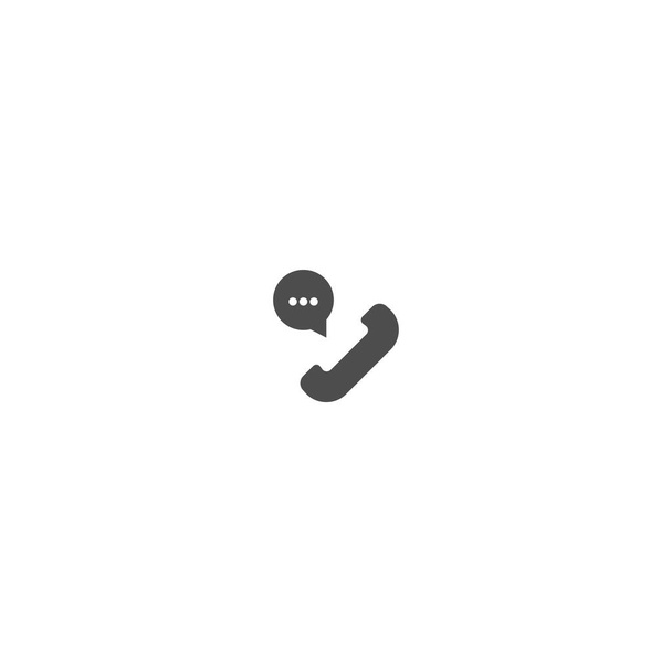 Telefono bolla chat icona logo modello vettoriale - Vettoriali, immagini