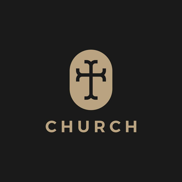 церковний логотип Векторна ілюстрація
 - Вектор, зображення