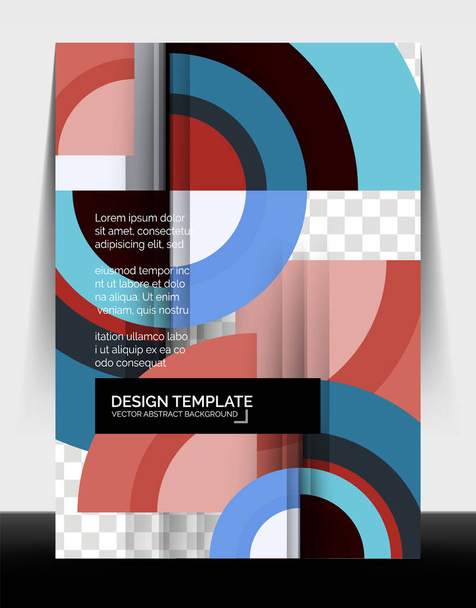 Kör design a4 szórólap nyomtatási sablon, éves jelentés tervezés - Vektor, kép