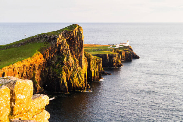 Neist point lighthouse on the Isle of Skye, Scotland, United Kingdom - Photo, Image