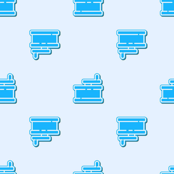 Línea azul Icono de amoladora manual aislado patrón sin costura sobre fondo gris. Ilustración vectorial
. - Vector, Imagen