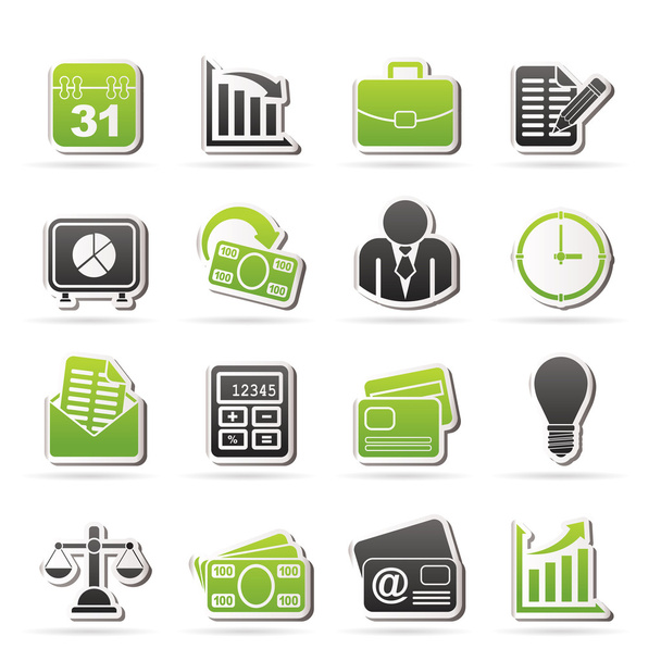 Business and office icons - Vettoriali, immagini