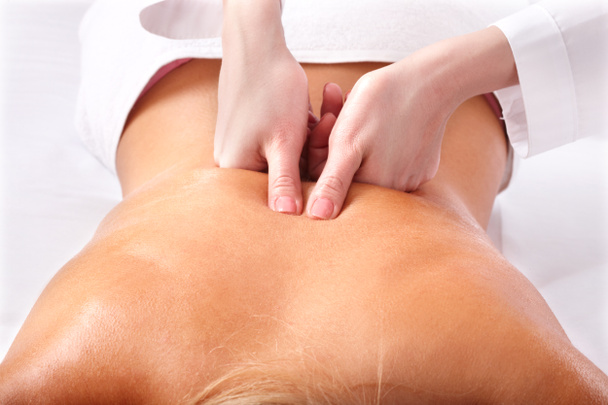 Massage of female back. Spa. - Photo, Image