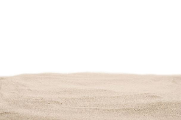 Sand texture closeup. Sand isolated on white background. - Foto, Bild
