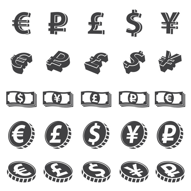Money set icon - Vector, Image