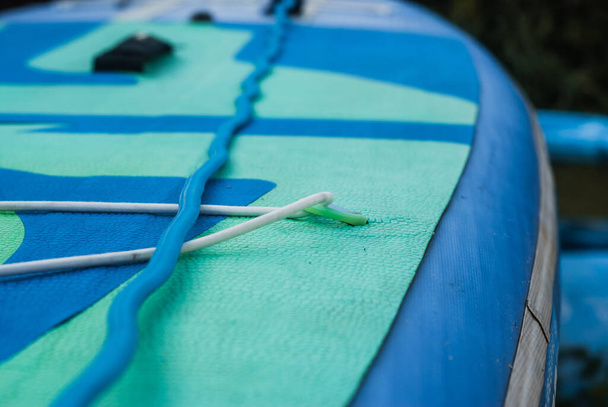 inflatable paddle Board close-up, PVC material texture, - Photo, Image
