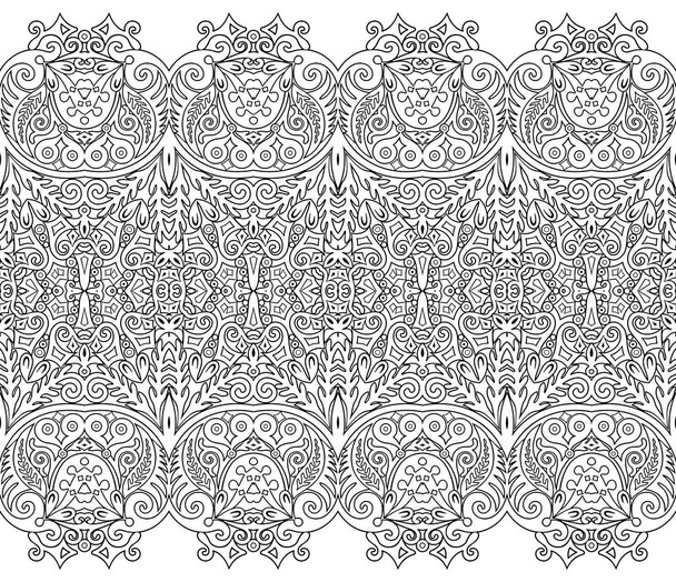 Abstracto vector étnico naturaleza azulejo raya
 - Vector, Imagen
