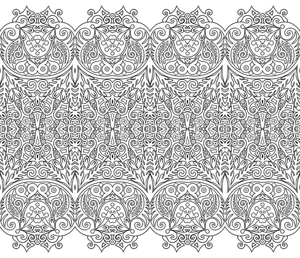 Abstracto vector étnico naturaleza azulejo raya
 - Vector, Imagen