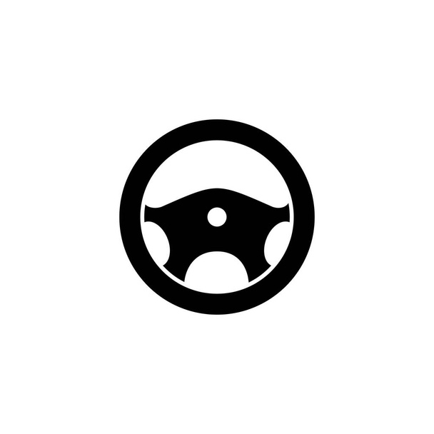 Illustrazione grafica vettoriale dell'icona del volante. Adatto per automobile, azionamento, controllo, automobile ecc. - Vettoriali, immagini