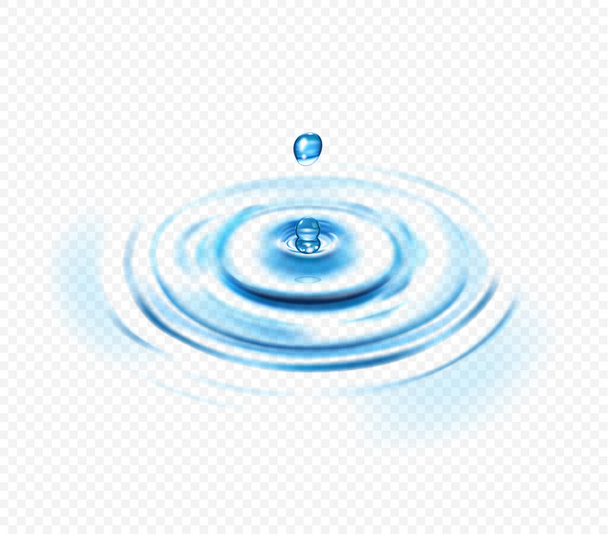 Waterrimpel transparant concept - Vector, afbeelding