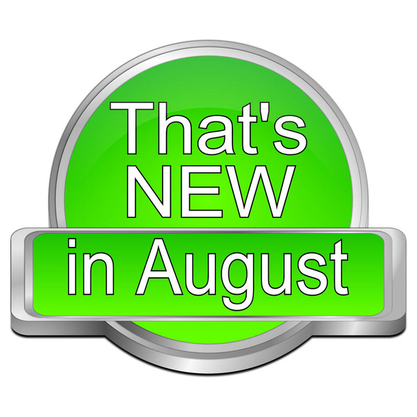 vert C'est nouveau dans August Button - Illustration 3D - Photo, image