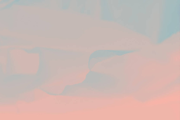 Leicht rosa und mint Farbverlauf abstrakter Hintergrund mit verschwommenen Linien - Foto, Bild