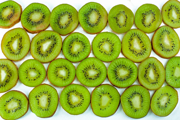 Fundo kiwi em fatias verde fresco - comida saudável
 - Foto, Imagem