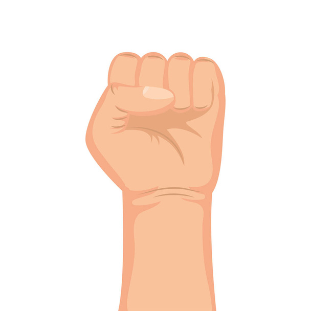 χέρι ανθρώπινη γροθιά εικονίδιο διαμαρτυρίας - Διάνυσμα, εικόνα