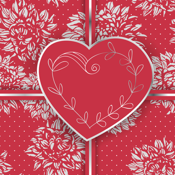 Valentine day card - Vector, imagen