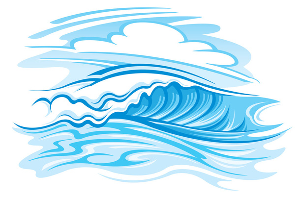 Ωκεανό κύμα - Διάνυσμα, εικόνα